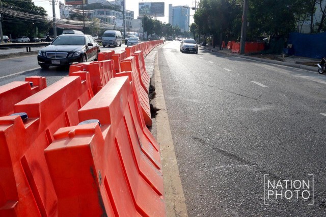 บรรยากาศช่วงเช้า ก่อนปิดสะพานข้ามแยกรัชโยธิน