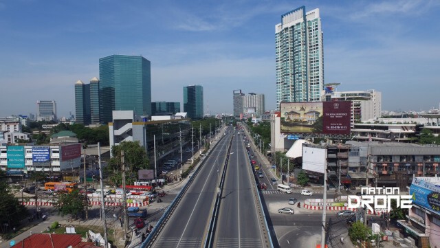 ภาพมุมสูง สะพานรัชโยธิน