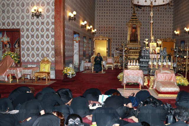 สมเด็จพระเทพฯ เสด็จฯพระพิธีธรรมสวดพระอภิธรรมพระบรมศพ