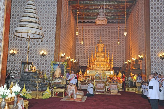 สมเด็จพระเจ้าอยู่หัว รัชกาลที่ ๑๐ เสด็จพระราชดำเนิน ทรงบำเพ็ญพระราชกุศลปัญญาสมวารถวายพระบรมศพ