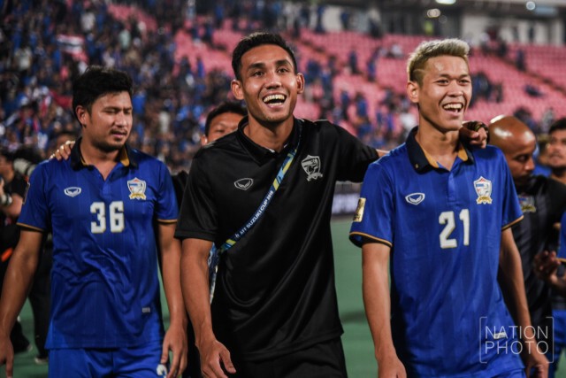 แข้งช้างศึก ขอบคุณแฟนบอล หลังจบเกม ชนะ เมียนมาร์ 4-0