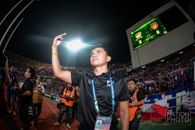 แข้งช้างศึก ขอบคุณแฟนบอล หลังจบเกม ชนะ เมียนมาร์ 4-0