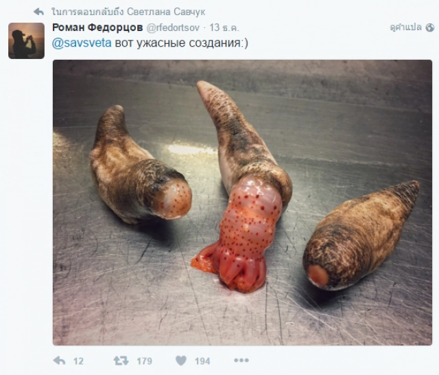 มันมีอยู่จริงหรือ?
ชาวประมงรัสเซีย ทวิตภาพ สัตว์แปลกใต้ทะเลลึก