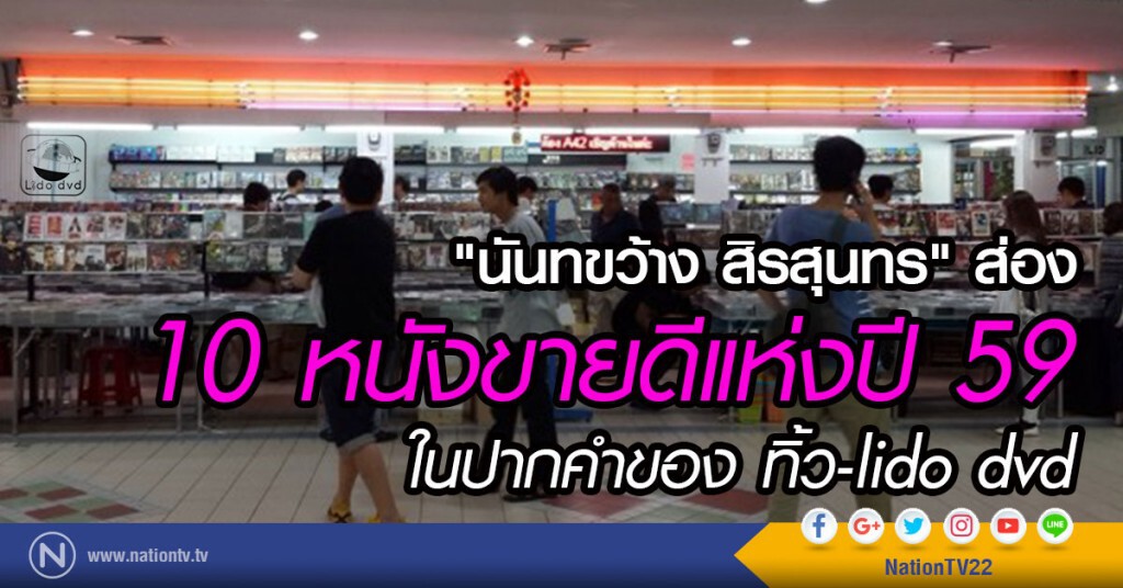 10 หนังขายดีแห่งปี
ในปากคำของ ทิ้ว-lidodvd 10 หนังขายดีแห่งปี
ในปากคำของ ทิ้ว-lidodvd