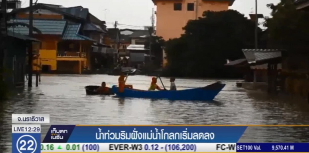 น้ำท่วมนราธิวาส เริ่มลดแล้ว น้ำท่วมนราธิวาส เริ่มลดแล้ว