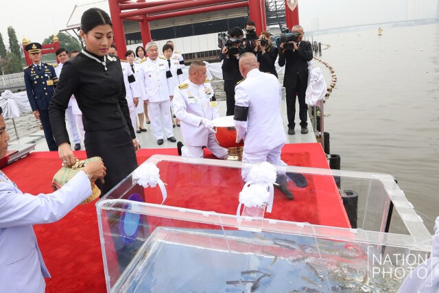 พระเจ้าหลานเธอ พระองค์เจ้าสิริวัณณวรีนารีรัตน์ เสด็จทรงปล่อยพันธุ์ปลา เนื่องในวันคล้ายวันประสูติ