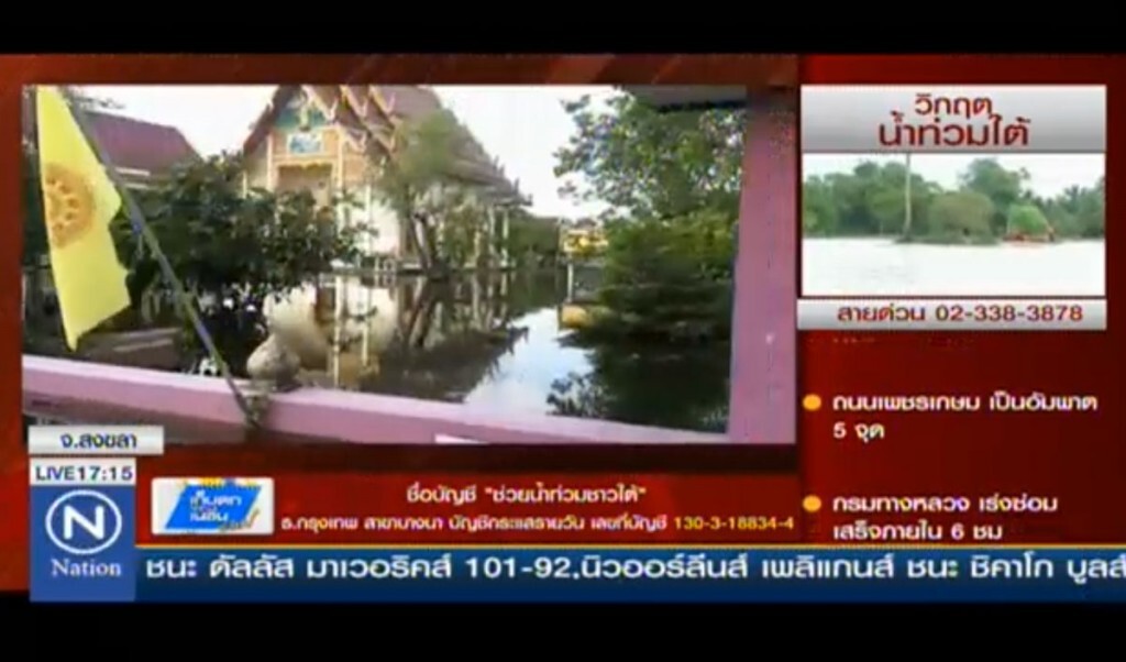 น้ำท่วมเกือบ 2 ม. อพยพ นร.มาเรียนที่วัด น้ำท่วมเกือบ 2 ม. อพยพ นร.มาเรียนที่วัด