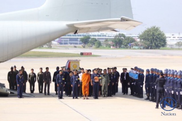 ซี130 ทัพอากาศ เคลื่อนย้ายศพนักบินถึงดอนเมือง