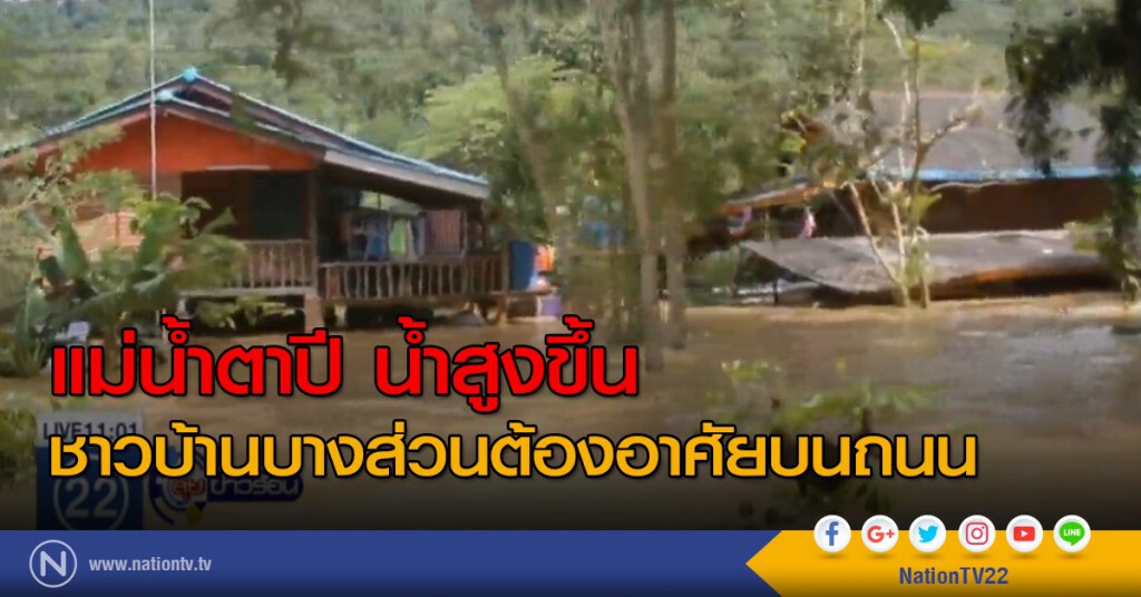 แม่น้ำตาปี น้ำสูงขึ้น แม่น้ำตาปี น้ำสูงขึ้น
