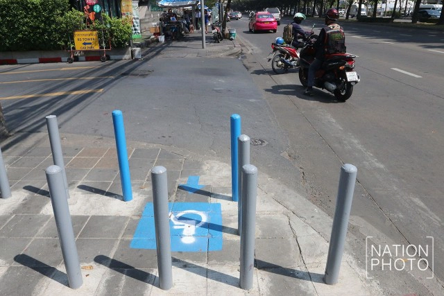 "S-GUARD"นวัตกรรมใหม่ กั้นมอเตอร์ไซค์วิ่งบนทางเท้า