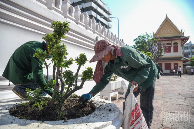 ทำความสะอาดวัดราชบพิธฯ เตรียมพระราชพิธีสถาปนาสมเด็จพระสังฆราช