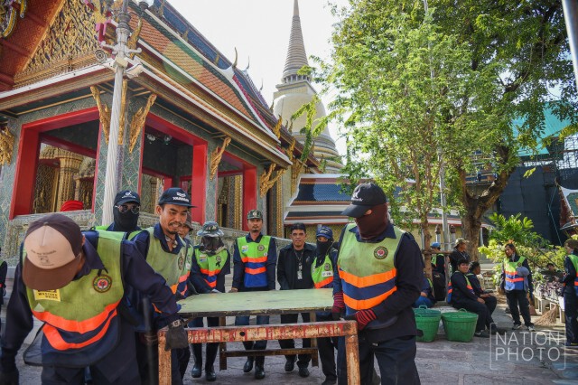 ทำความสะอาดวัดราชบพิธฯ เตรียมพระราชพิธีสถาปนาสมเด็จพระสังฆราช