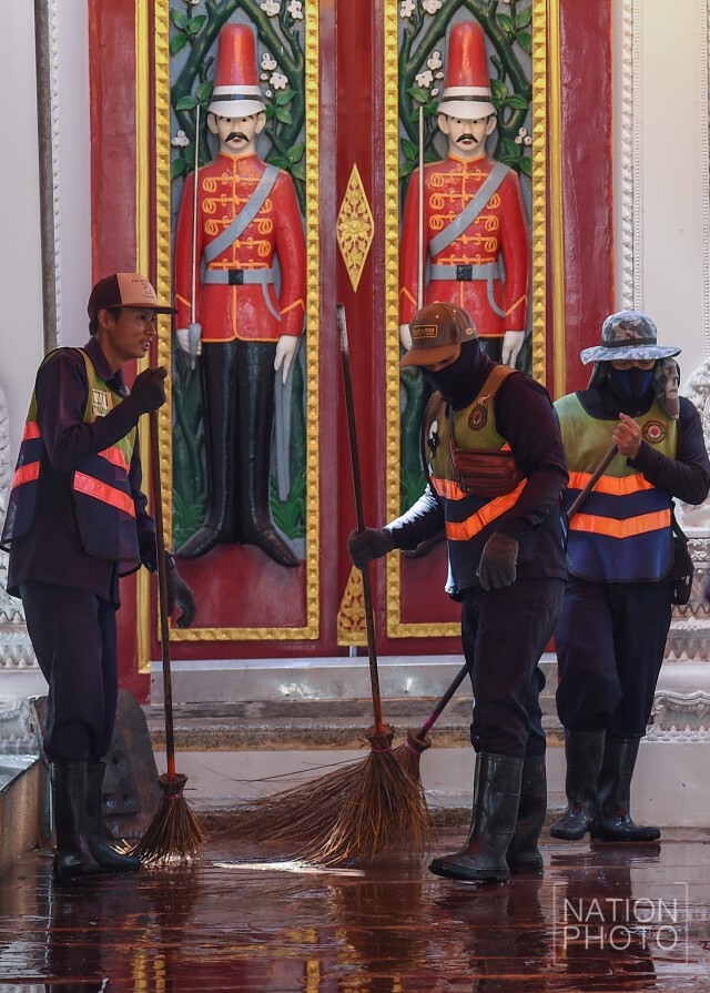ทำความสะอาดวัดราชบพิธฯ เตรียมพระราชพิธีสถาปนาสมเด็จพระสังฆราช