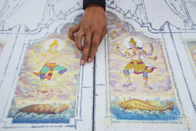 จนท.ปั้นเทวดาองค์จำลอง ใช้เป็นแบบสร้างเทวดาประกอบพระเมรุมาศฯ