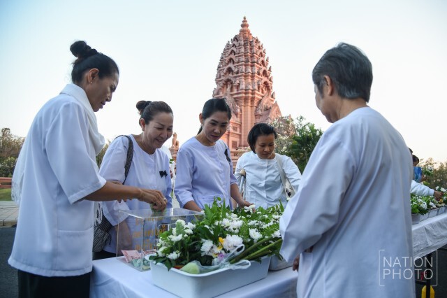 พุทธศาสนิกชนบุรีรัมย์ ร่วมสวดมนต์ เนื่องในวันมาฆบูชา