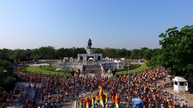 ภาพมุมสูง Nation Bike Thailand 2017 "ปั่นรักษ์อยุธยา ดินแดนมรดกโลก"