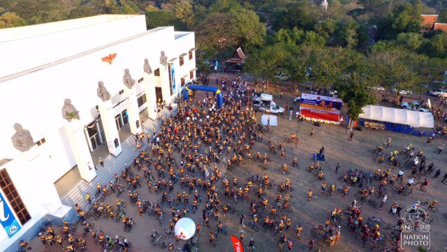 ภาพมุมสูง Nation Bike Thailand 2017 "ปั่นรักษ์อยุธยา ดินแดนมรดกโลก"
