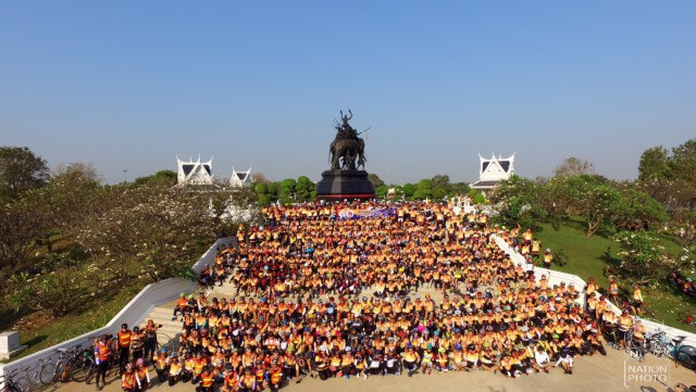ภาพมุมสูง Nation Bike Thailand 2017 "ปั่นรักษ์อยุธยา ดินแดนมรดกโลก"