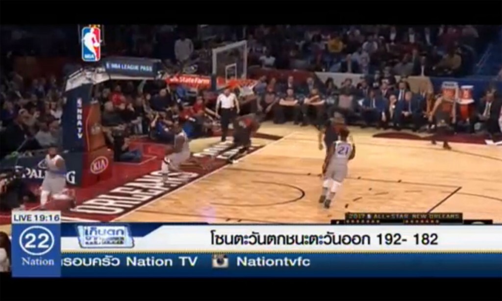 โซนตะวันตกชนะในเกมออลสตาร์ 192-182