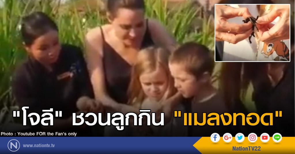 "โจลี" ชวนลูกกิน "แมลงทอด"