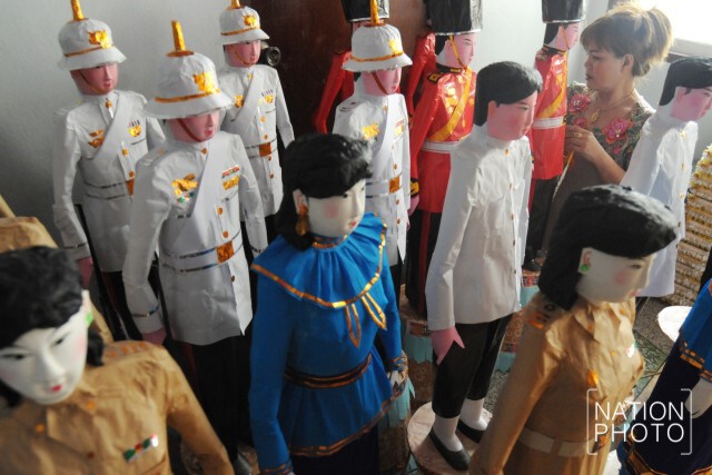 หุ่นทหาร-ข้าราชบริพาร ใช้ประกอบพิธีบำเพ็ญกุศลกงเต๊กถวายพระบรมศพ
