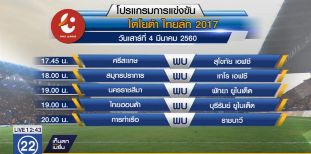 ไทยลีก "กูปรี" ประเดิมโค้ชใหม่สู้ "ค้างคาวไฟ" ไทยลีก "กูปรี" ประเดิมโค้ชใหม่สู้ "ค้างคาวไฟ"