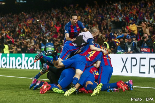 เหลือเชื่อ! "บาร์ซา" ถล่ม "เปแอสเช" 6-1 พลิกเข้า 8 ทีมแชมเปี้ยนส์ลีก