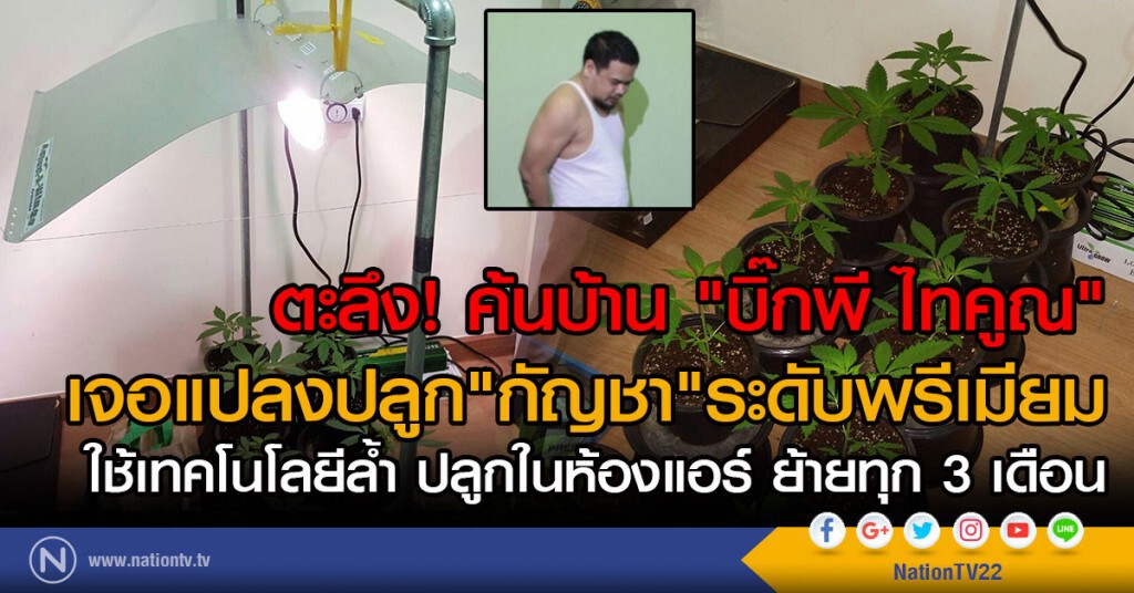 ตะลึง! ค้นบ้าน "บิ๊กพี ไทคูณ"
เจอแปลงปลูก"กัญชา"ระดับพรีเมี่ยม