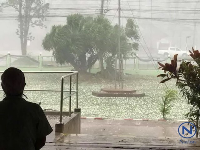 พายุฤดูร้อนถล่ม! ลูกเห็บตกเมืองเลย