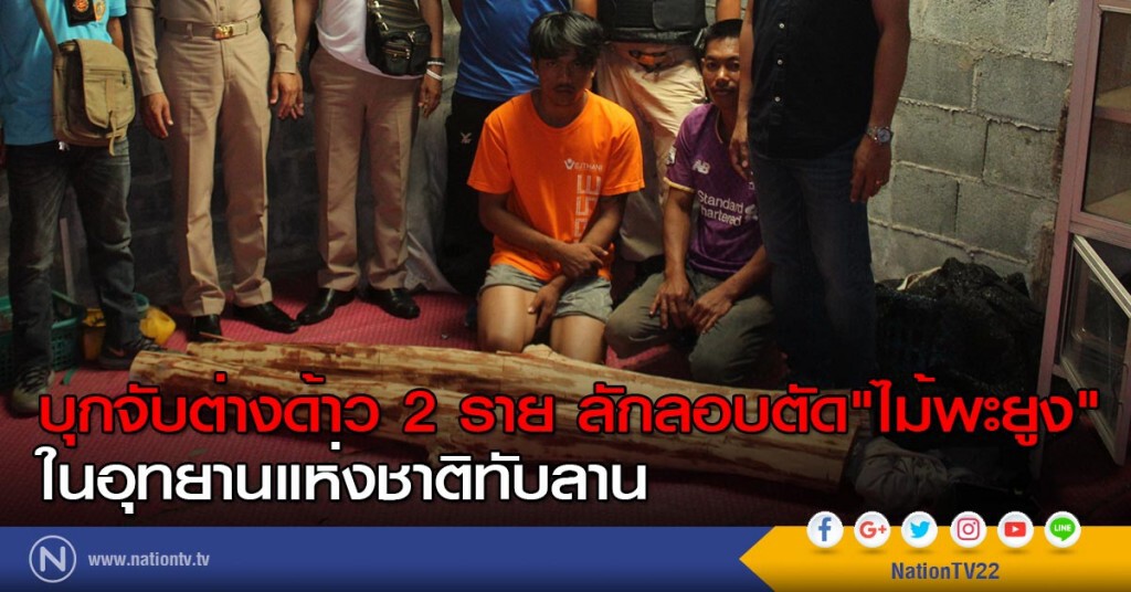 บุกจับต่างด้าว 2 ราย ลักลอบตัด"ไม้พะยูง"ในอุทยานแห่งชาติทับลาน บุกจับต่างด้าว 2 ราย ลักลอบตัด"ไม้พะยูง"ในอุทยานแห่งชาติทับลาน