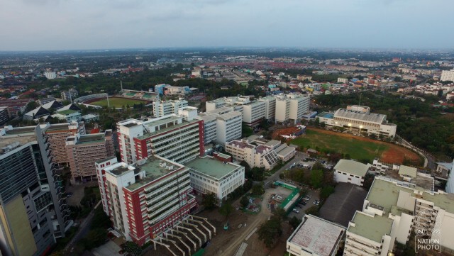 ภาพมุมสูงชุด ปั่น ปัน น้ำใจช่วยชาวใต้ @บางขุนเทียน
