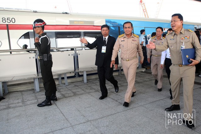 นายกฯตู่ เปิดรถไฟฟ้า สายสีเขียว "แบริ่ง-สมุทรปราการ"