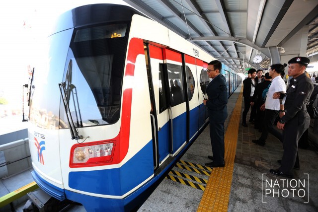 นายกฯตู่ เปิดรถไฟฟ้า สายสีเขียว "แบริ่ง-สมุทรปราการ"