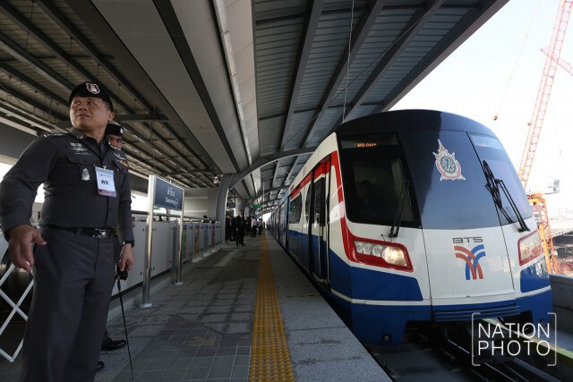 นายกฯตู่ เปิดรถไฟฟ้า สายสีเขียว "แบริ่ง-สมุทรปราการ"