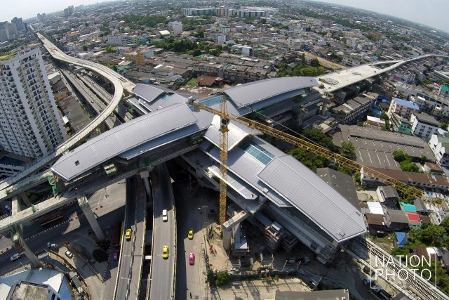 ภาพมุมสูง "สถานีท่าพระ"