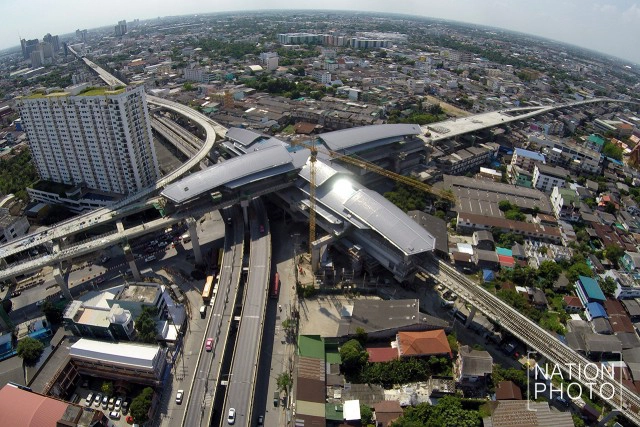 ภาพมุมสูง "สถานีท่าพระ"