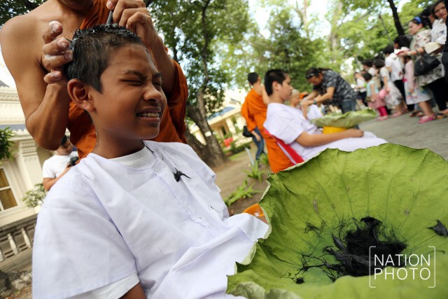 พิธีปลงผม โครงการบรรพชาสามเณรภาคฤดูร้อน ณ วัดราชาธิวาสวิหาร