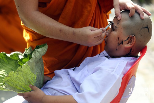 พิธีปลงผม โครงการบรรพชาสามเณรภาคฤดูร้อน ณ วัดราชาธิวาสวิหาร