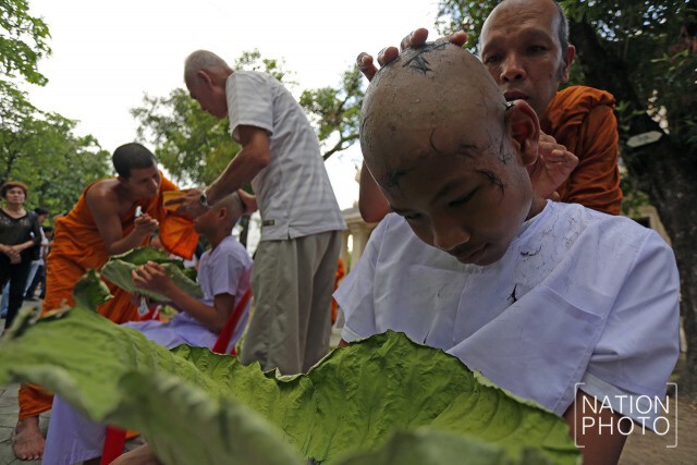 พิธีปลงผม โครงการบรรพชาสามเณรภาคฤดูร้อน ณ วัดราชาธิวาสวิหาร