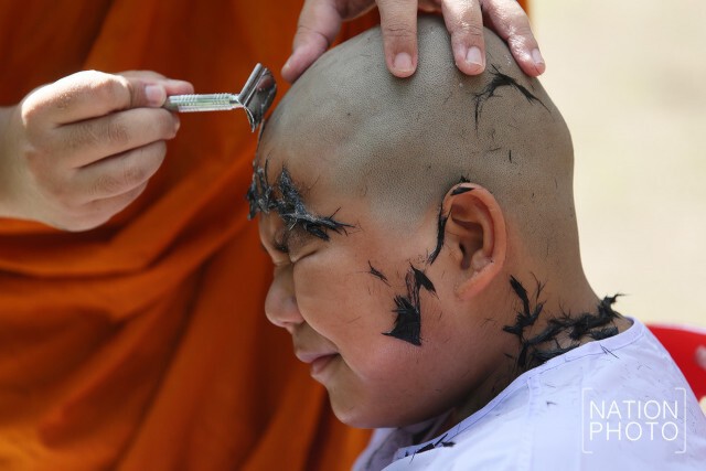 พิธีปลงผม โครงการบรรพชาสามเณรภาคฤดูร้อน ณ วัดราชาธิวาสวิหาร