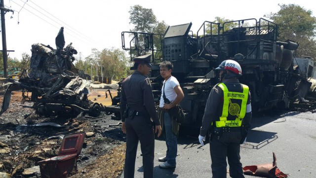 พลังงานจังหวัดร้อยเอ็ดเตรียมเอาผิดรถบรรทุกแก๊ส