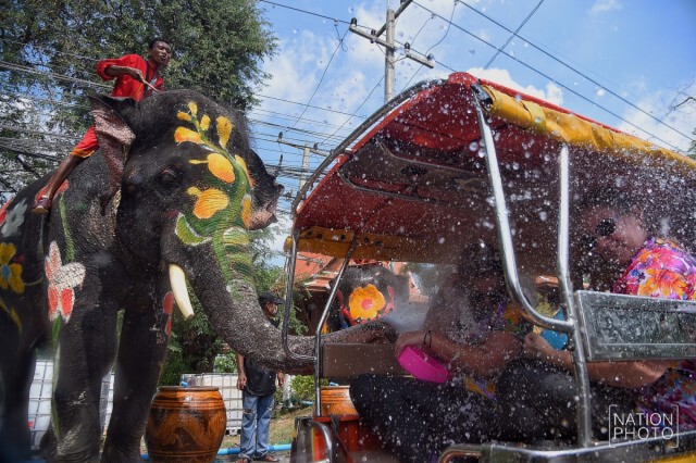 สงกรานต์อยุธยานำร่องเล่นน้ำสงกรานต์ วิถีช้างวิถีไทย