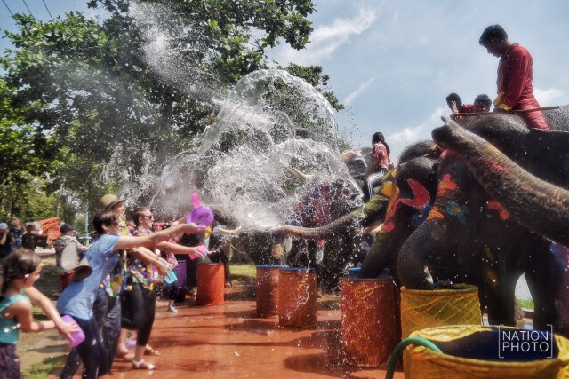 สงกรานต์อยุธยานำร่องเล่นน้ำสงกรานต์ วิถีช้างวิถีไทย