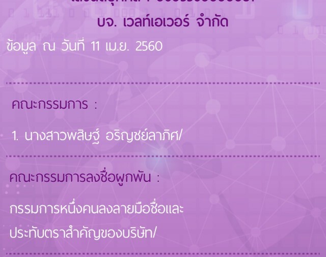 เปิด 'บริษัท เวลท์เอเวอร์' ซินแสโชกุน
อ้างขายตรง เพิ่งก่อตั้งบริษัท 25 ม.ค.!