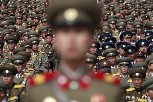 ภาพชุด "เกาหลีเหนือ" โชว์แสนยานุภาพ วัน 'Day of the Sun'