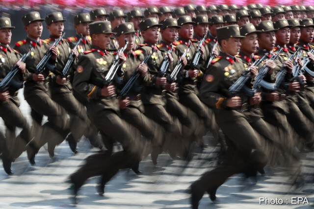 ภาพชุด "เกาหลีเหนือ" โชว์แสนยานุภาพ วัน 'Day of the Sun'