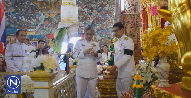 สมเด็จพระเทพฯ พระราชทานน้ำสำหรับสรงหลวงพ่อพุทธประธาน