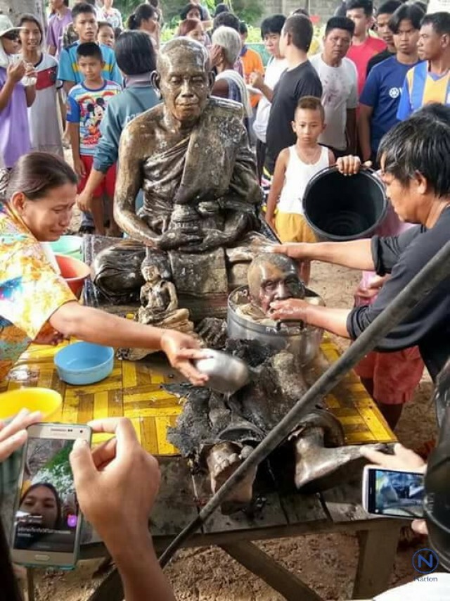 เพลิงไหม้ศาลาวัดดังบุรีรัมย์วอด ขณะพระออกบิณฑบาต อภินิหาร รูปหล่อ "หลวงปู่ทิพย์"ไม่ระคาย