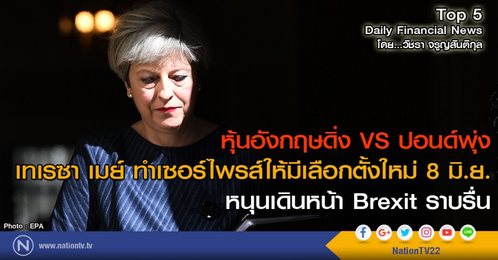 เทเรซา เมย์ ทำเซอร์ไพรส์ ให้มีเลือกตั้งใหม่ 8 มิ.ย.หนุนเดินหน้าBrexitราบรื่น