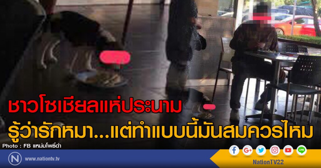 ชาวโซเชียลแห่ประนาม
รู้ว่ารักหมา...แต่ทำแบบนี้มันสมควรไหม ชาวโซเชียลแห่ประนาม
รู้ว่ารักหมา...แต่ทำแบบนี้มันสมควรไหม